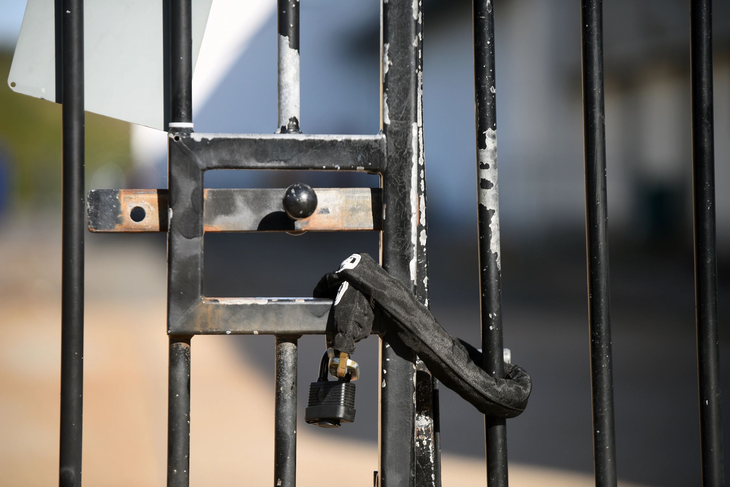 Padlock on a gate