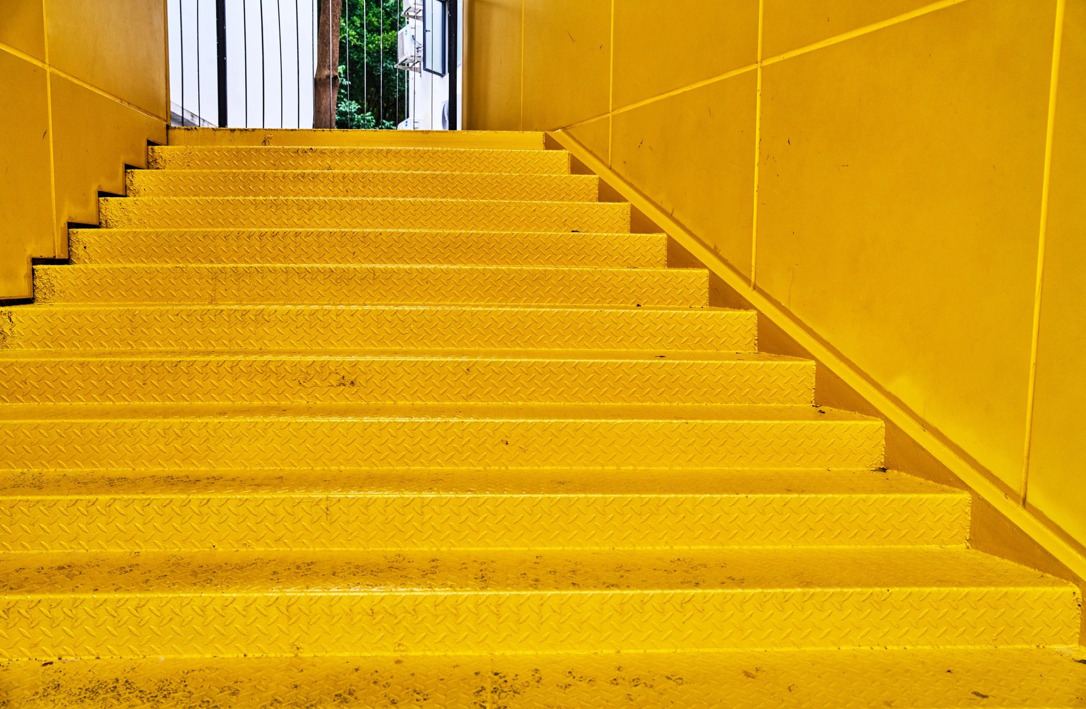 Empty subway stairs
